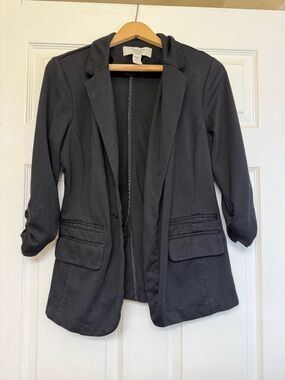 American Rag Black Open-Front Blazer with Flap Pockets